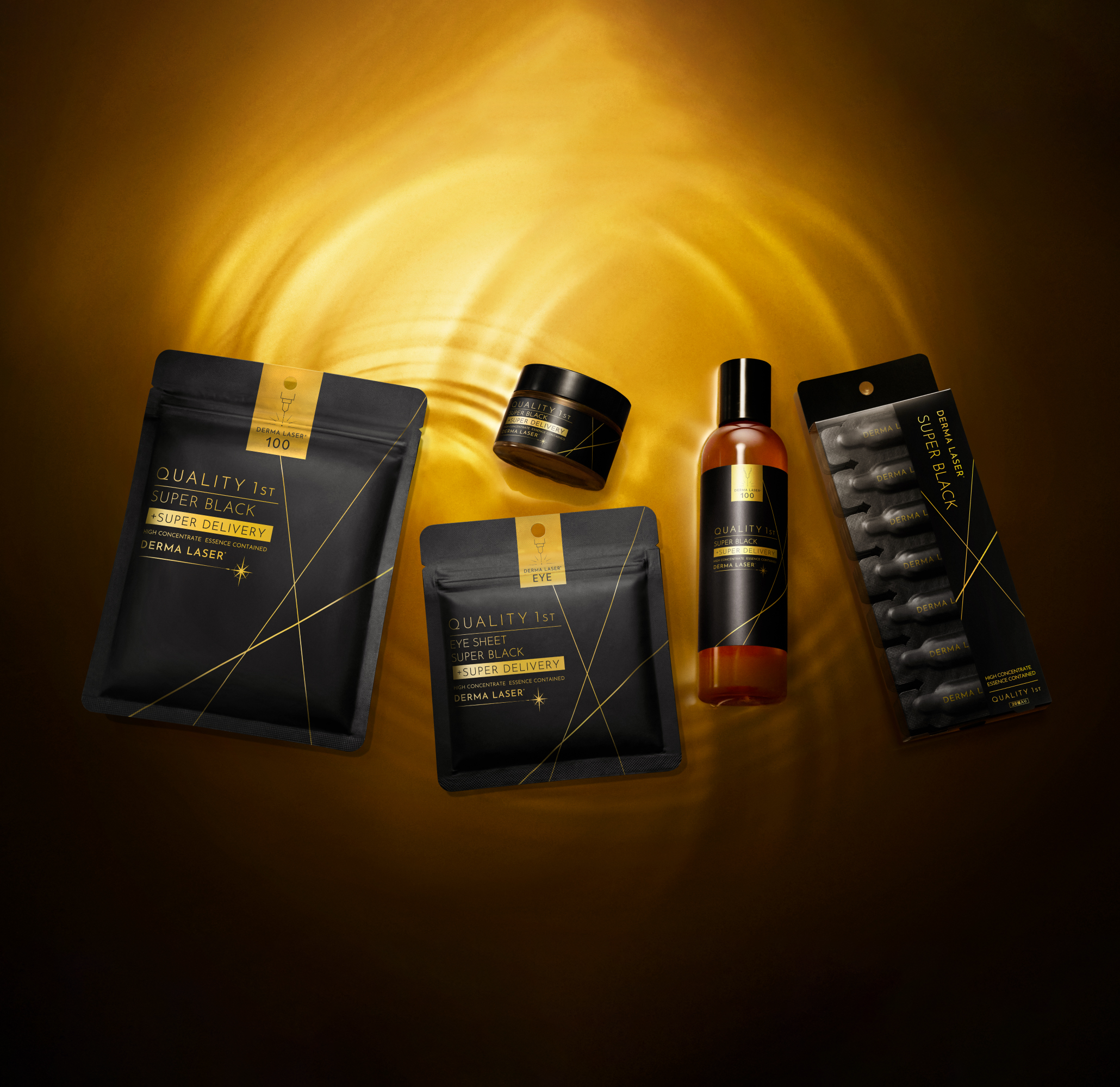 【ウサ子】クオリティファースト　ダーマレーザー　４種セット DERMA LASER SUPER BLACK LINE