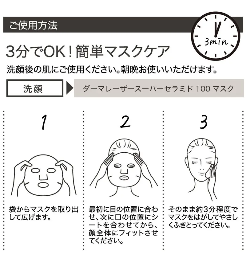 ダーマレーザー* スーパーセラミド100マスク