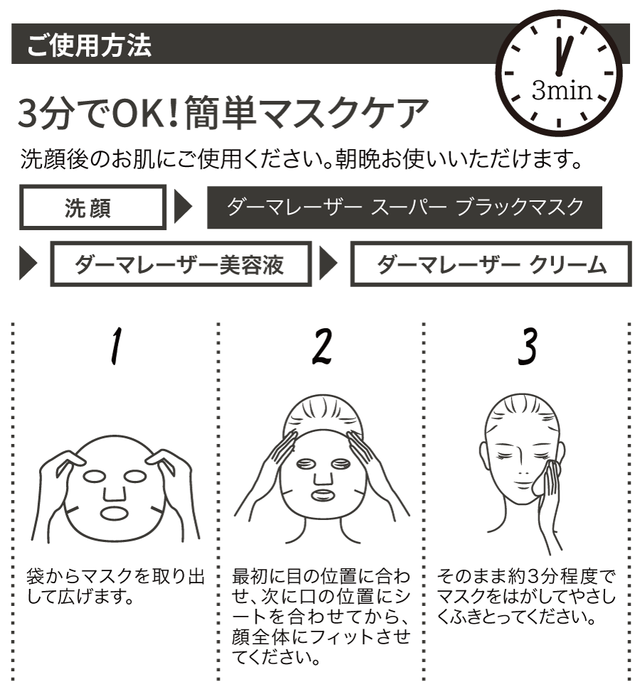 ダーマレーザー* スーパー ブラックマスク