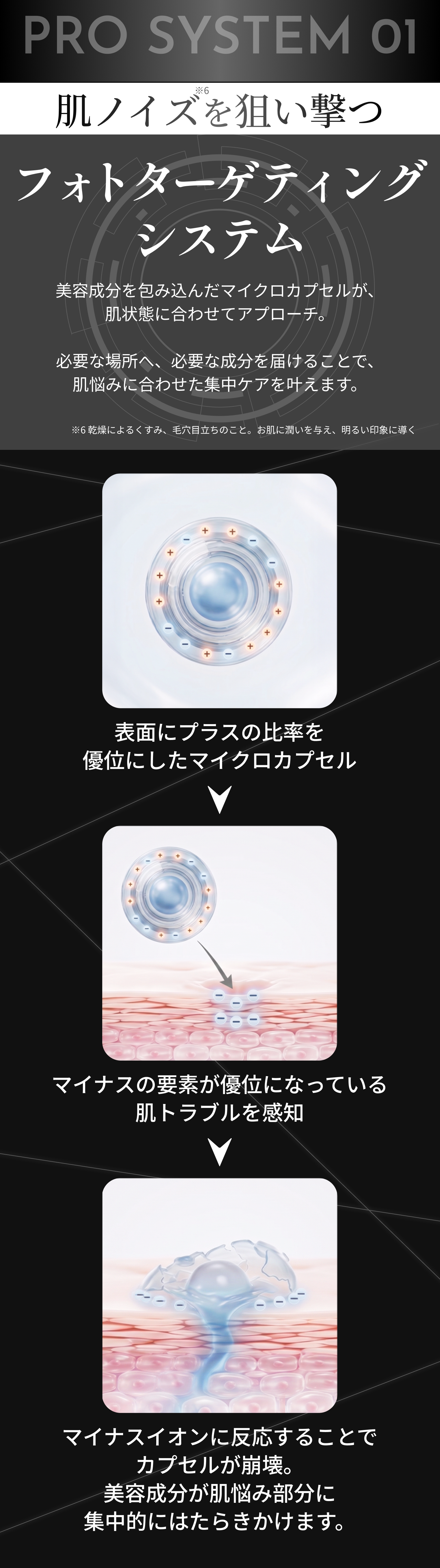 肌ノイズを狙い撃つフォトターゲティングシステム