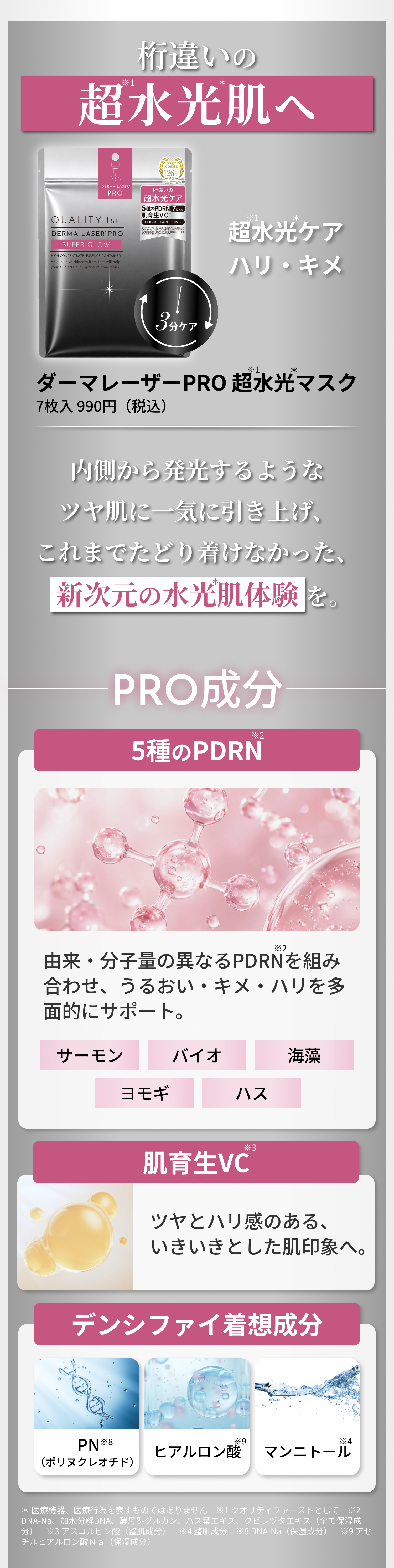 桁違いの超水光肌へ