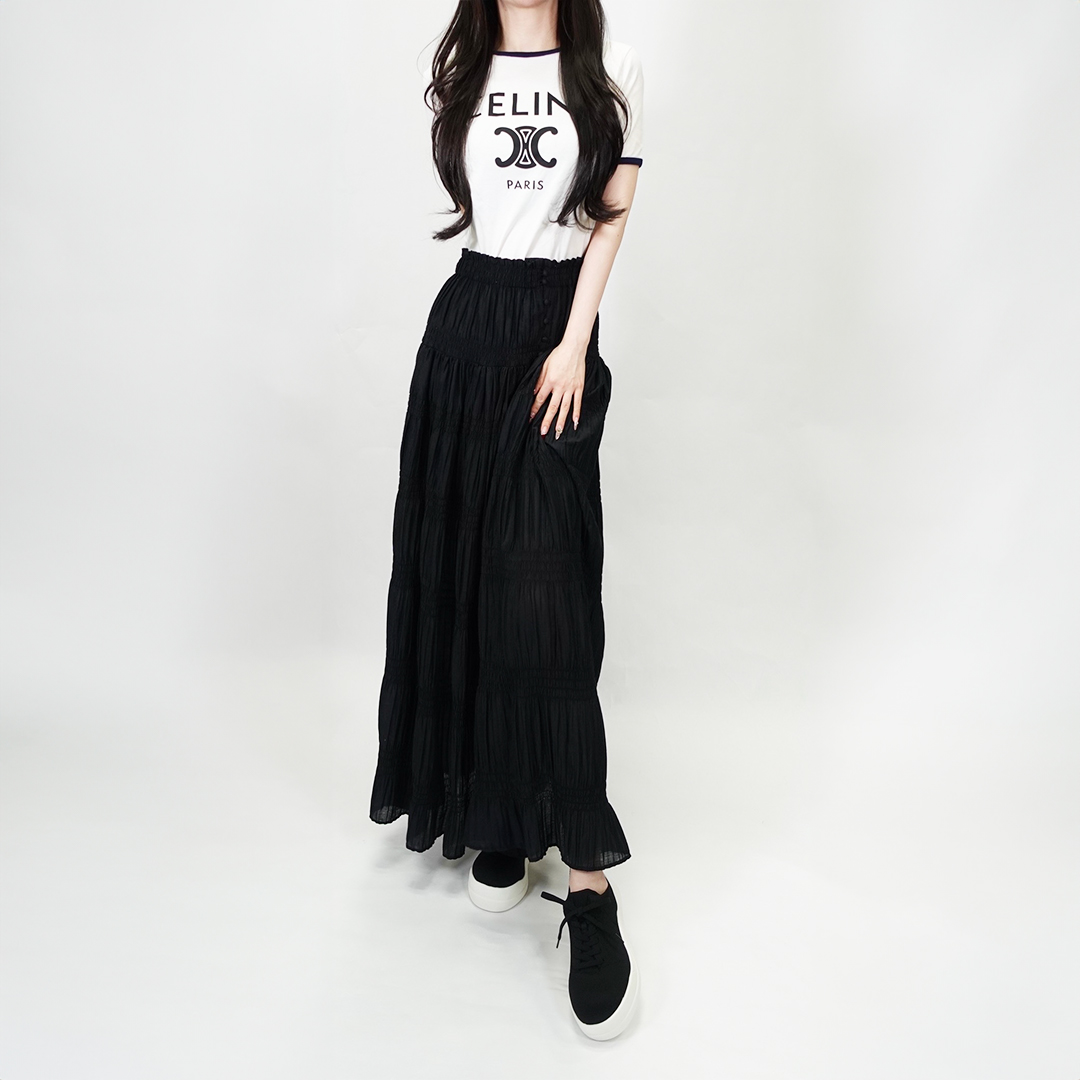 ストレッチニットスニーカー ブラック/ホワイト サイズ: レディースS（~22.5cm）