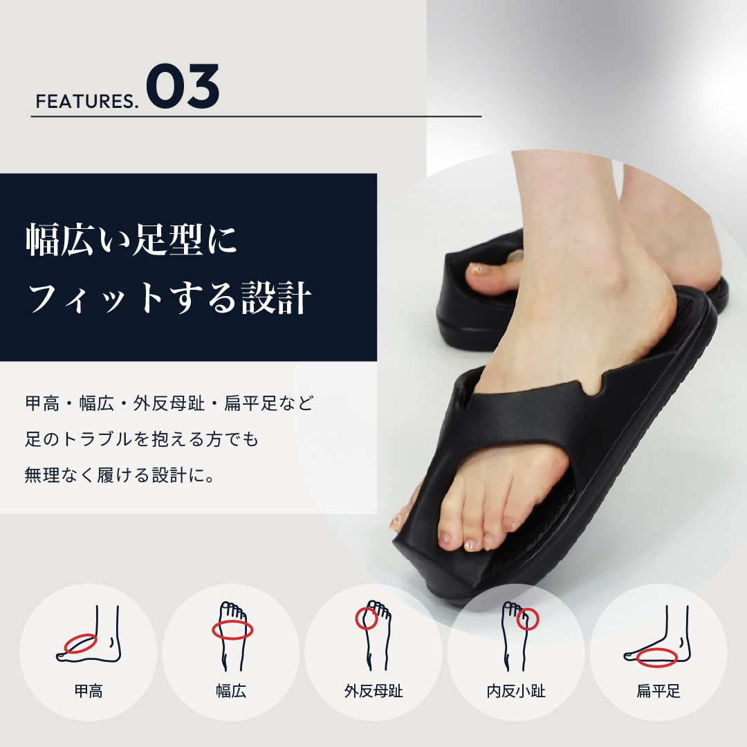 イージーサンダル ストレッチ Pro グレー サイズ: サイズ1（~23.0cm）