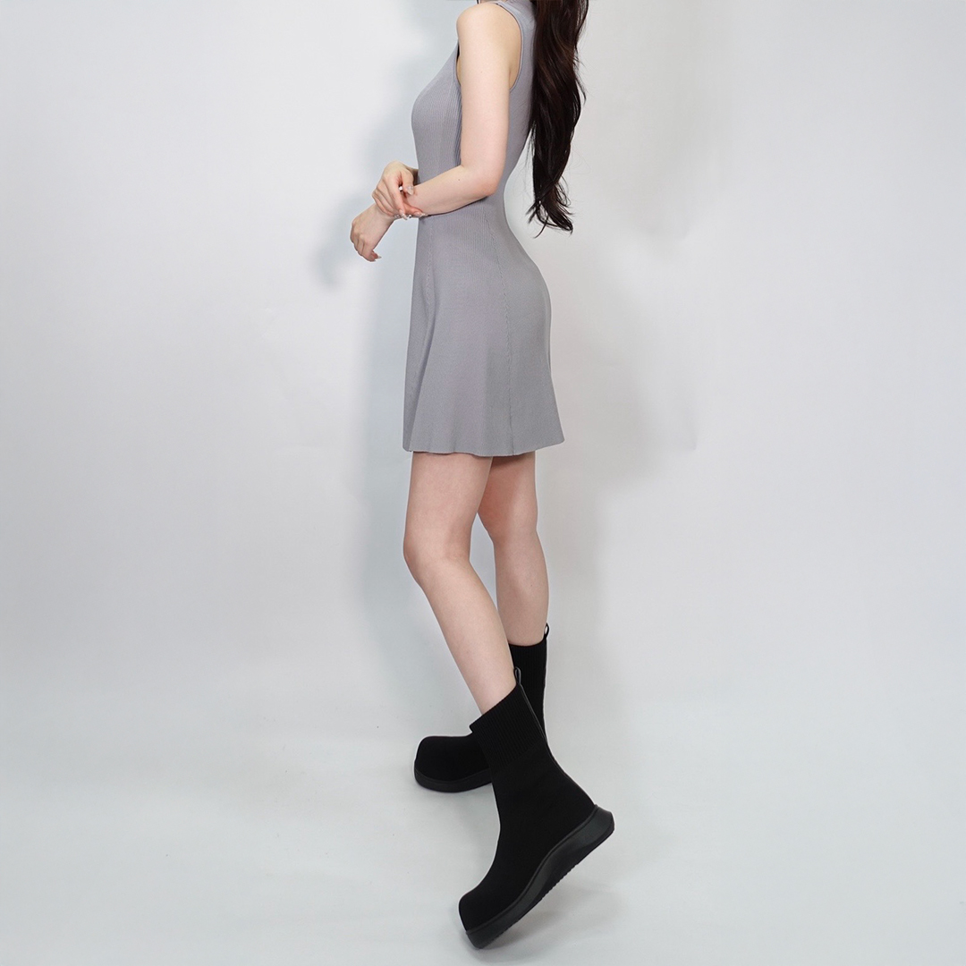 J*O様 ラクバキ ニットブーツ ニットブーツ ブラック | Racbaki