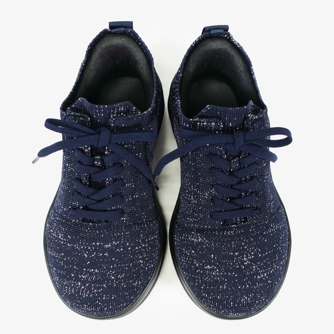 ストレッチニットスニーカー JAXY ネイビーラメ | Racbaki