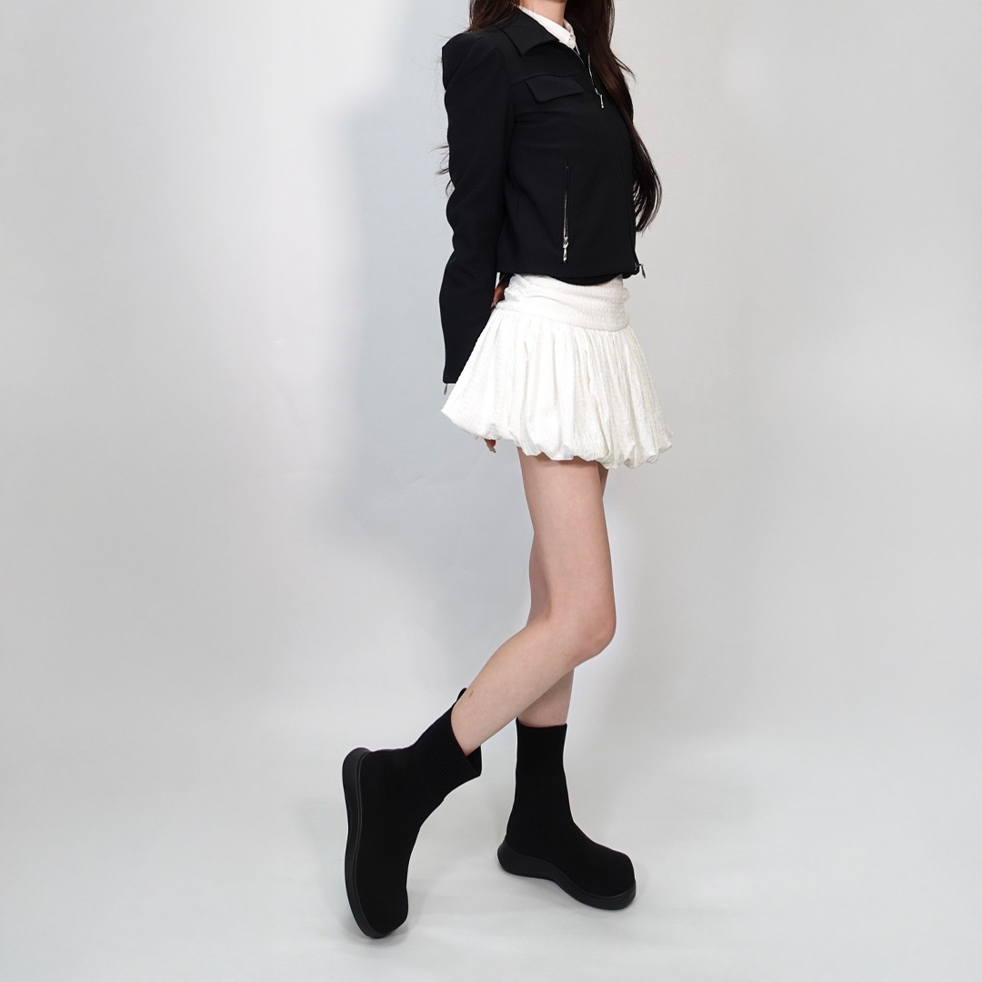 ニットブーツ ブラック | Racbaki