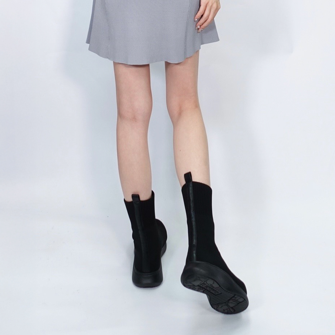 ニットブーツ ブラック | Racbaki
