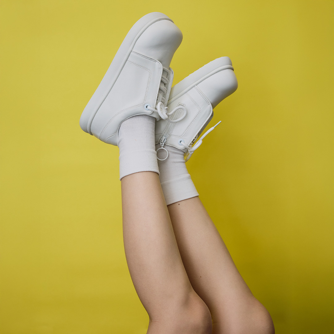 コートスニーカー ホワイト/ホワイト | Racbaki