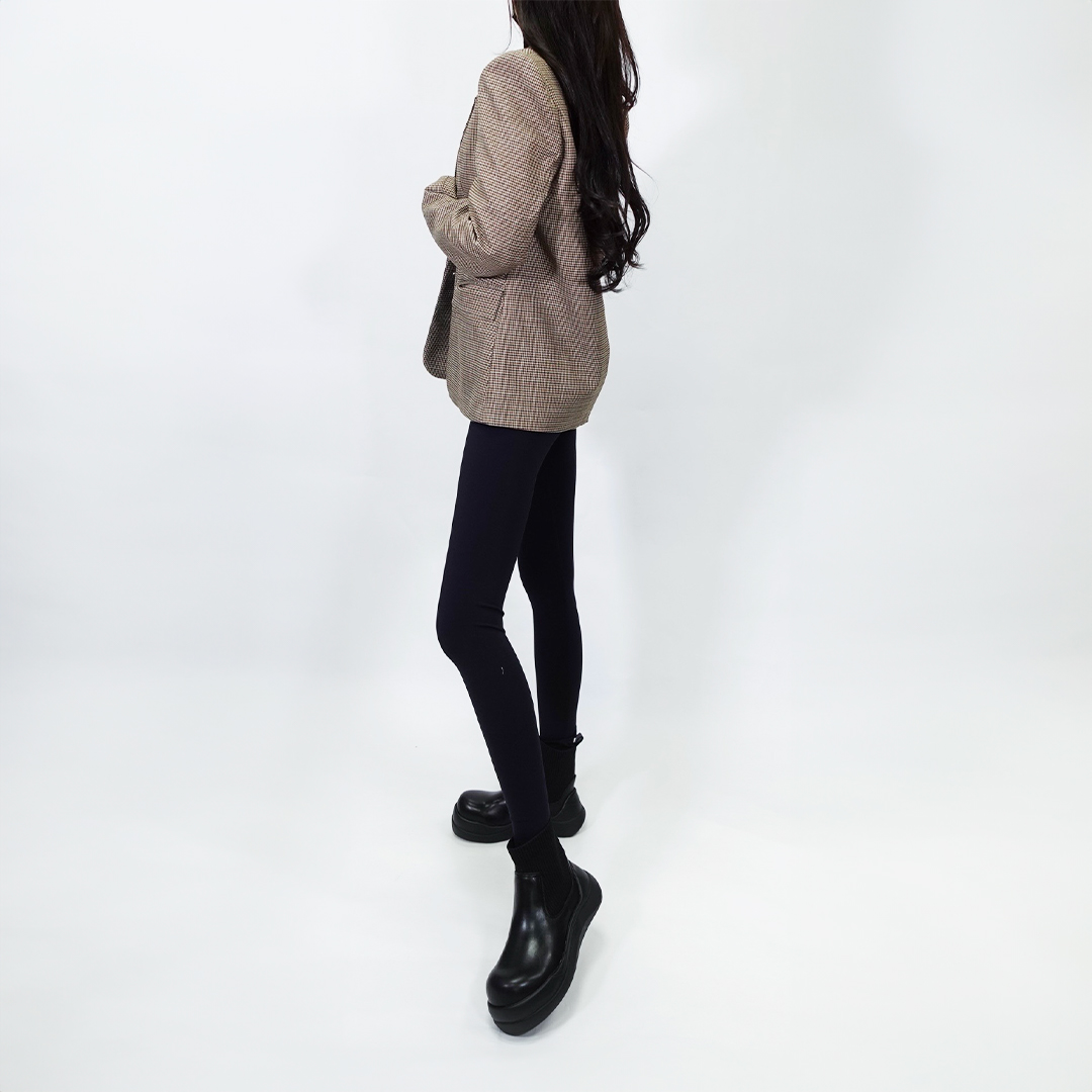 リブニットスニーカーブーツ ブラック/ブラック サイズ: レディースS（~22.5cm）