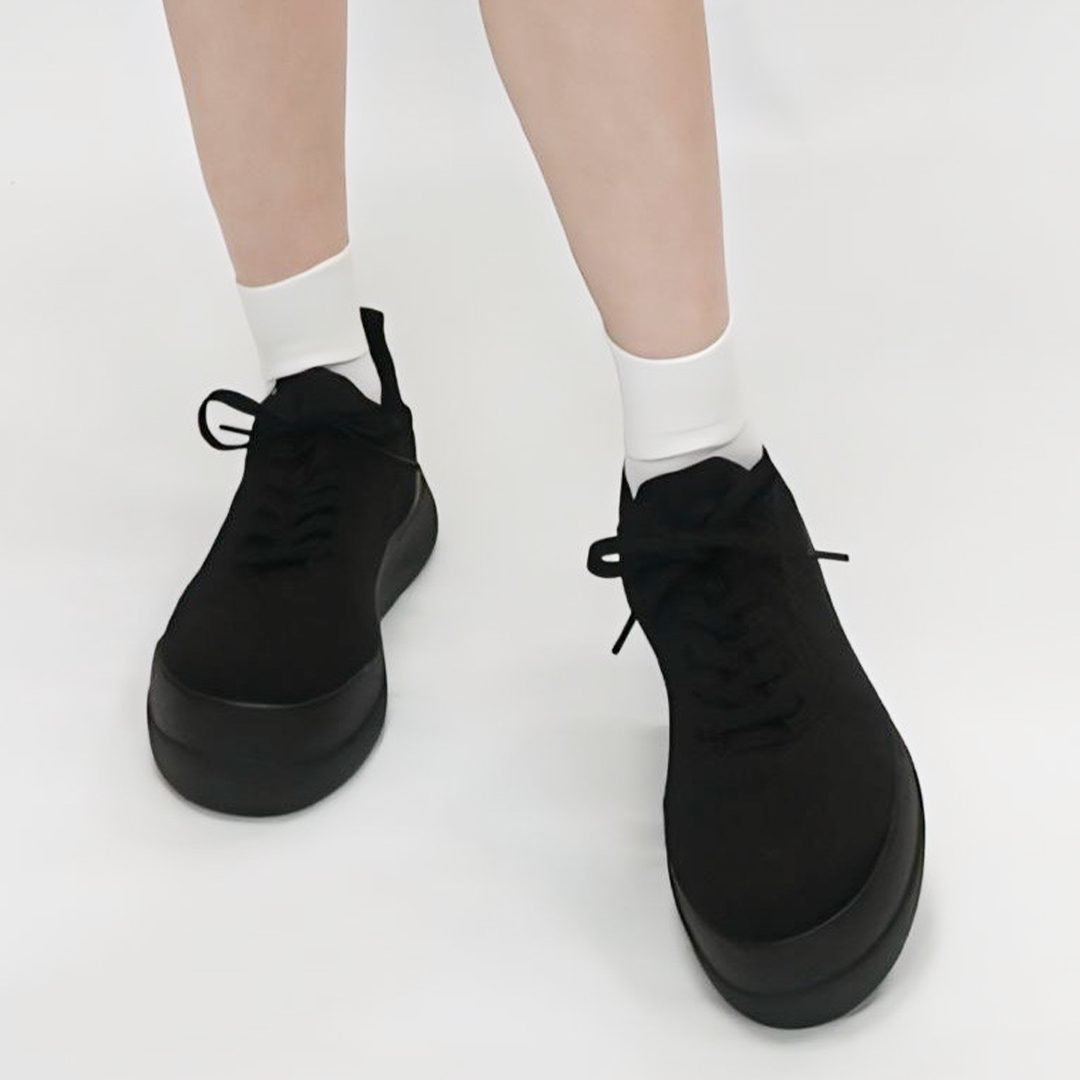 【即納】ストレッチニットスニーカー2 ブラック/ブラック サイズ: レディースS（~22.5cm）
