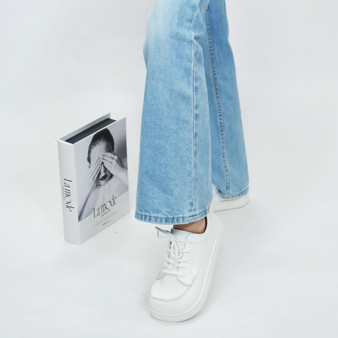 デッキスニーカー ホワイト/ホワイト サイズ: レディースS（~23.0cm）