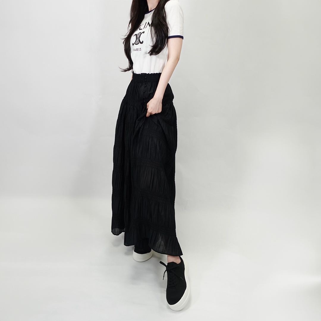 ストレッチニットスニーカー ブラック/ホワイト サイズ: レディースS（~22.5cm）