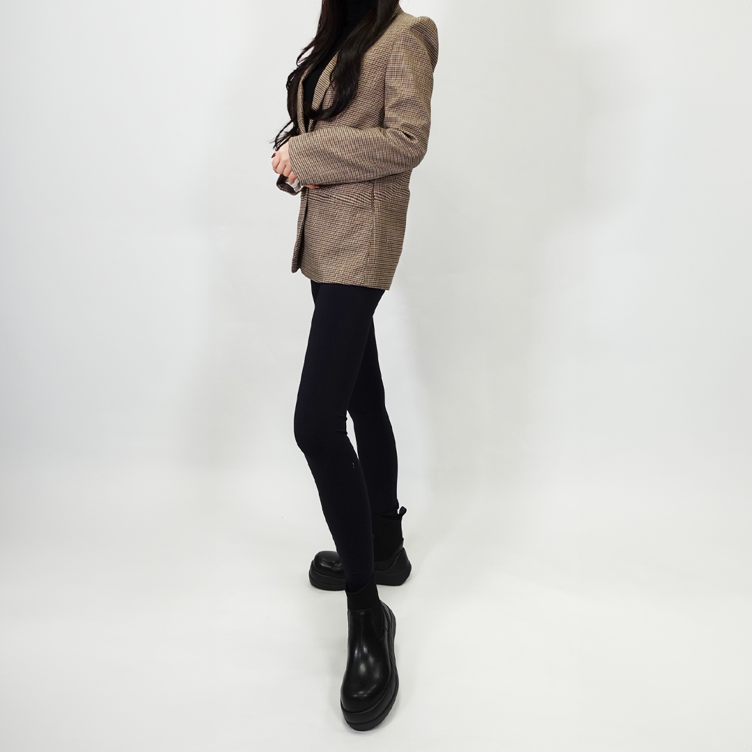 リブニットスニーカーブーツ ブラック/ブラック サイズ: レディースS（~22.5cm）