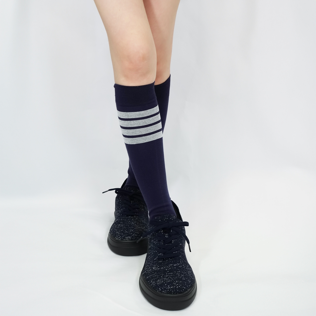ストレッチニットスニーカー JAXY ネイビーラメ | Racbaki