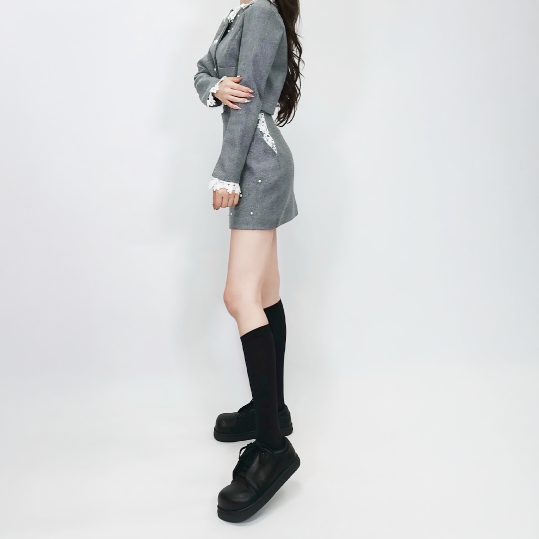 コートスニーカー ブラック/ブラック サイズ: レディースS（~23.0cm）