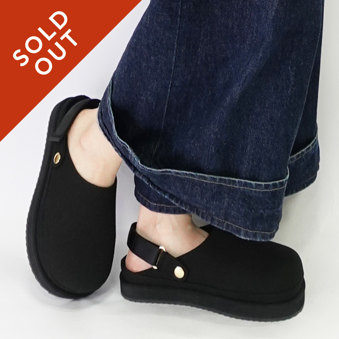 クロッグシューズ シングルベルト スムース