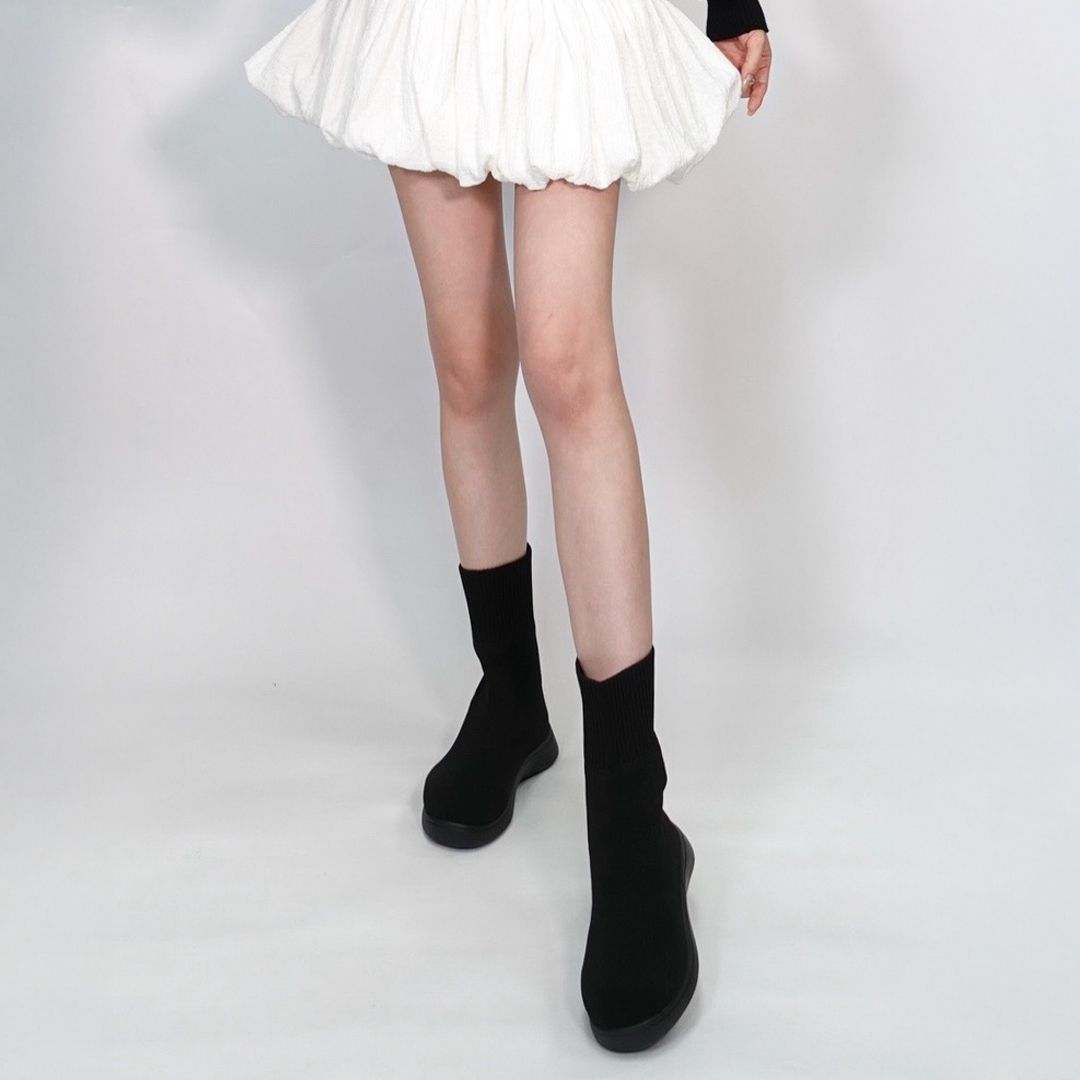 ニットブーツ ブラック | Racbaki