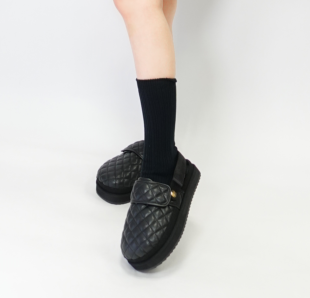 クロッグシューズ ダブルベルト キルティング サイズ: レディースS（~23.0cm）