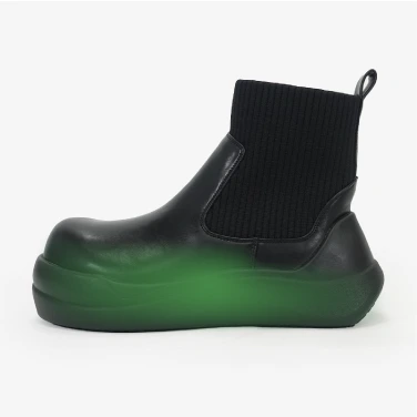 リブニットスニーカーブーツ