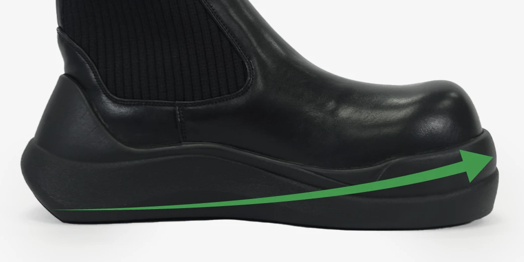 リブニットスニーカーブーツ