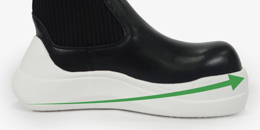 リブニットスニーカーブーツ