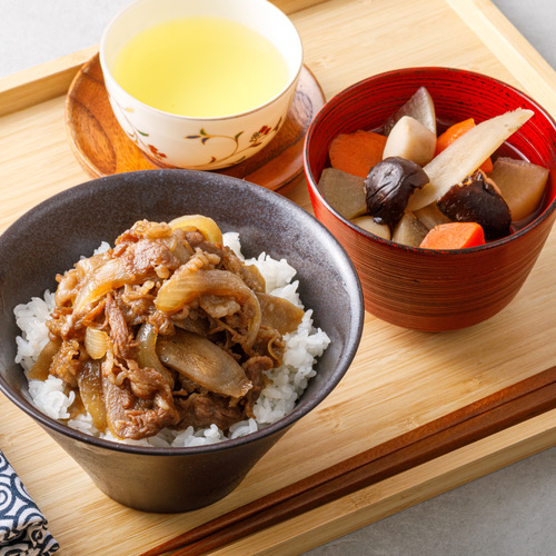 和田さんのごぼうで作る牛ごぼう丼&けんちん汁（2人前）