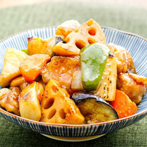 ７種野菜と鶏肉の黒酢あんかけ（2人前）