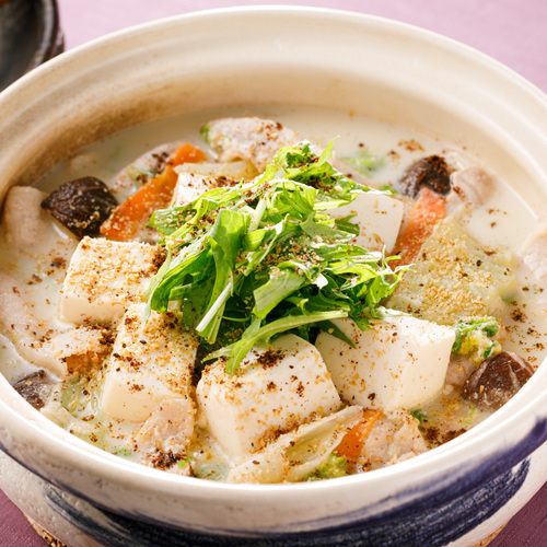 スープまでおいしい！豚バラと白菜のごま豆乳鍋（2人前）