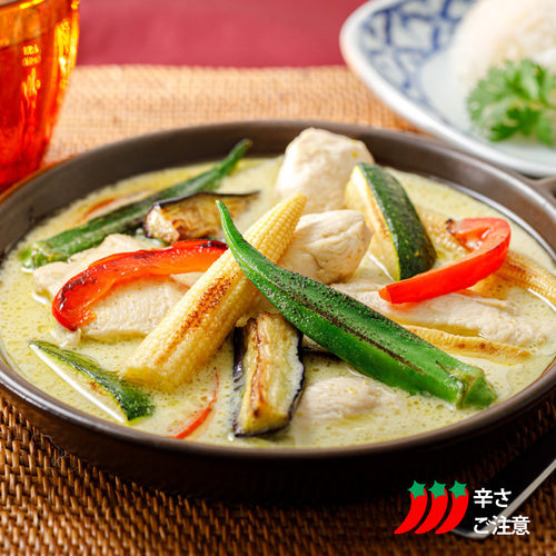 ５種野菜とふっくら鶏むね肉のグリーンカレー（2人前）