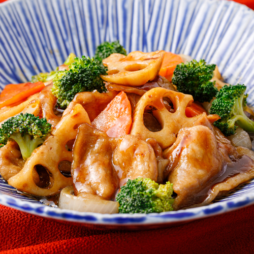 黒豚ロースと彩り野菜のまろやか黒酢仕立て（2人前）