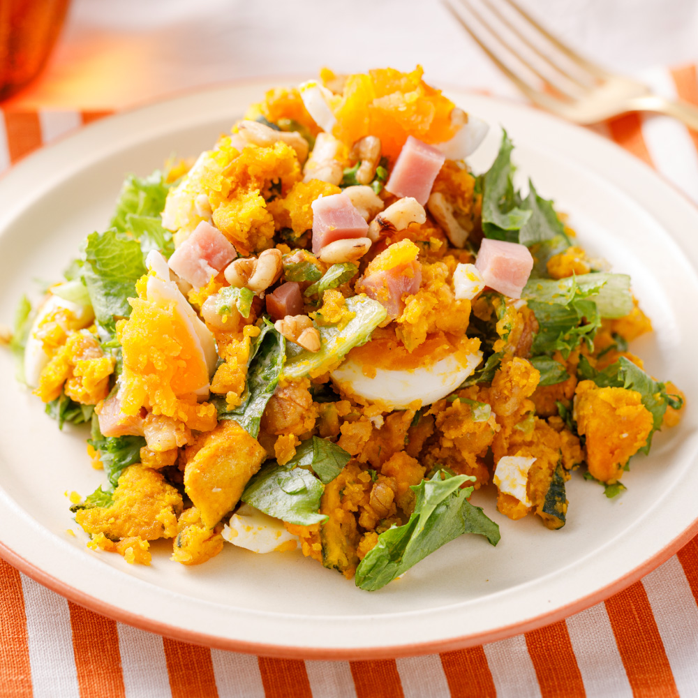 ベーコンとくるみの恋するマロンかぼちゃサラダ（2人前）