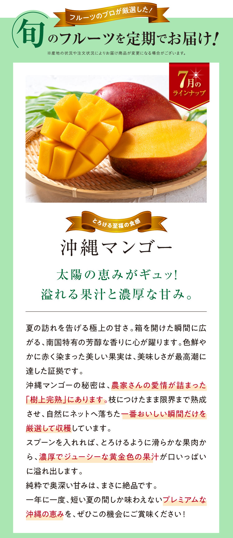 《月に一回のおたのしみ》ご褒美フルーツ定期便