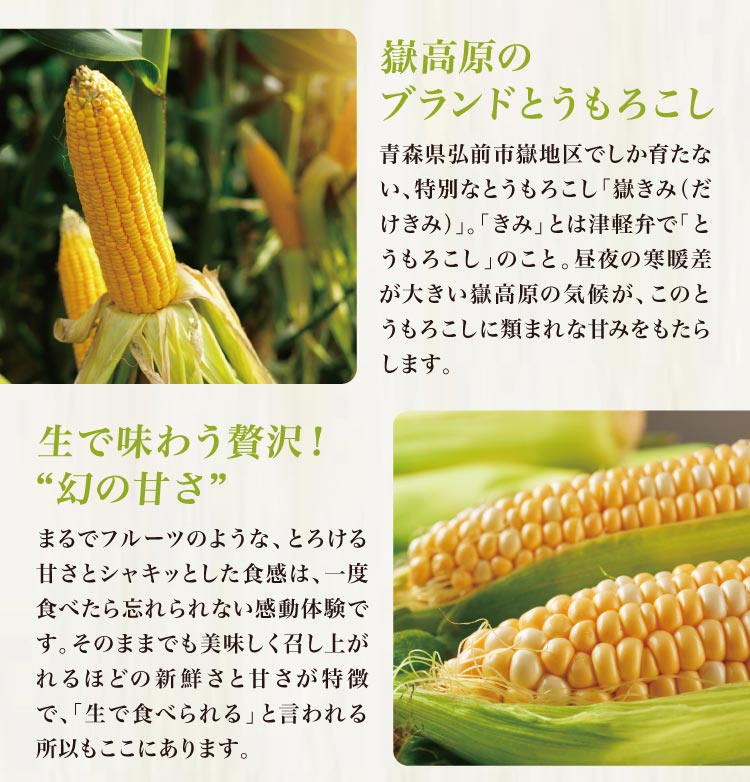 【バイヤー厳選】とうもろこし 嶽きみ 5本入り（青森県産）