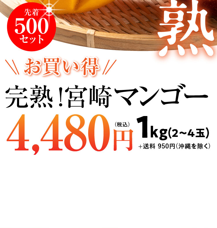 【バイヤー厳選】完熟！宮崎マンゴー（宮崎県産）
