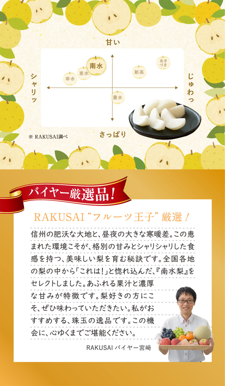 【バイヤー厳選】信州松本の『南水梨』（長野県産）