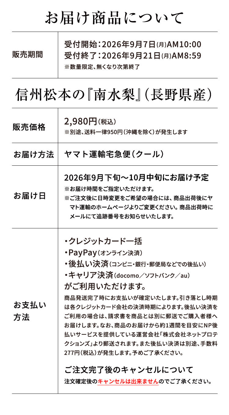 【バイヤー厳選】信州松本の『南水梨』（長野県産）