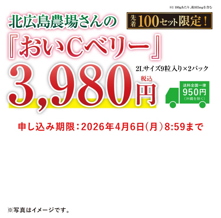 【産地直送】北広島農場さんの『おいCベリー』（広島県産）