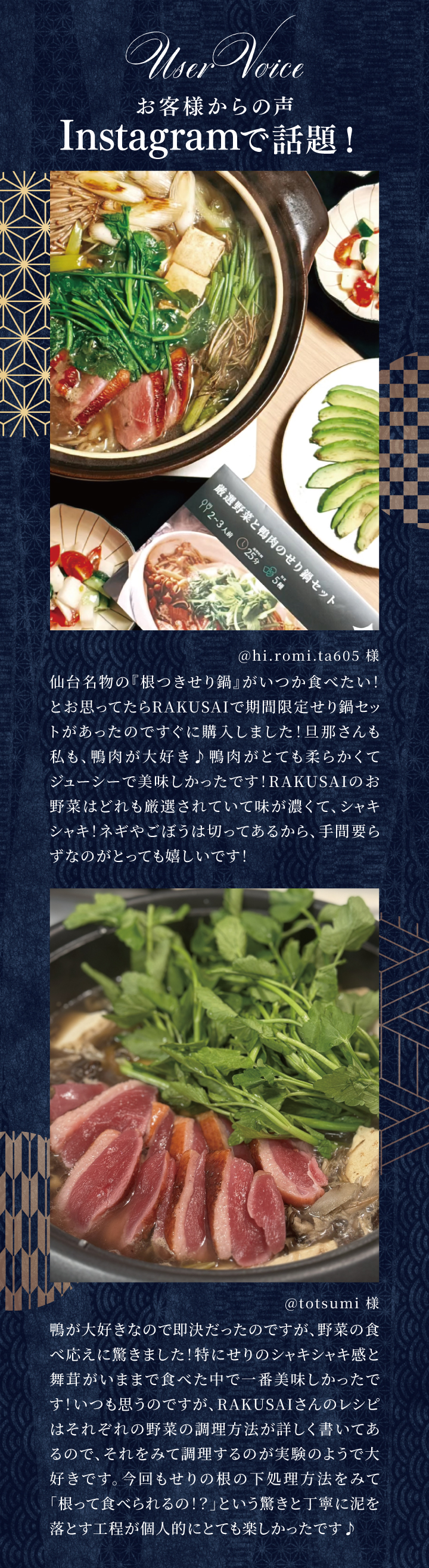 【仙台名物】厳選野菜と鴨肉のせり鍋セット