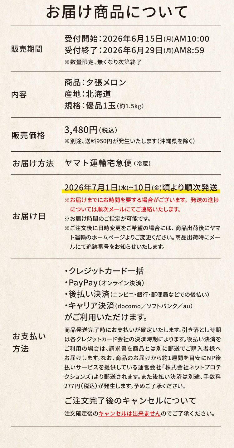 【バイヤー厳選】糖度11度以上！夕張メロン（北海道産）