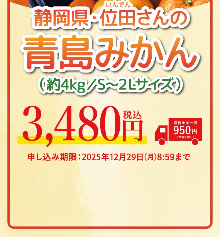 【産地直送】位田さんの青島みかん（静岡県産）