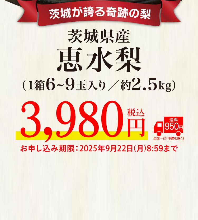 【バイヤー厳選】茨城が誇る奇跡の梨「恵水梨」（茨城県産）