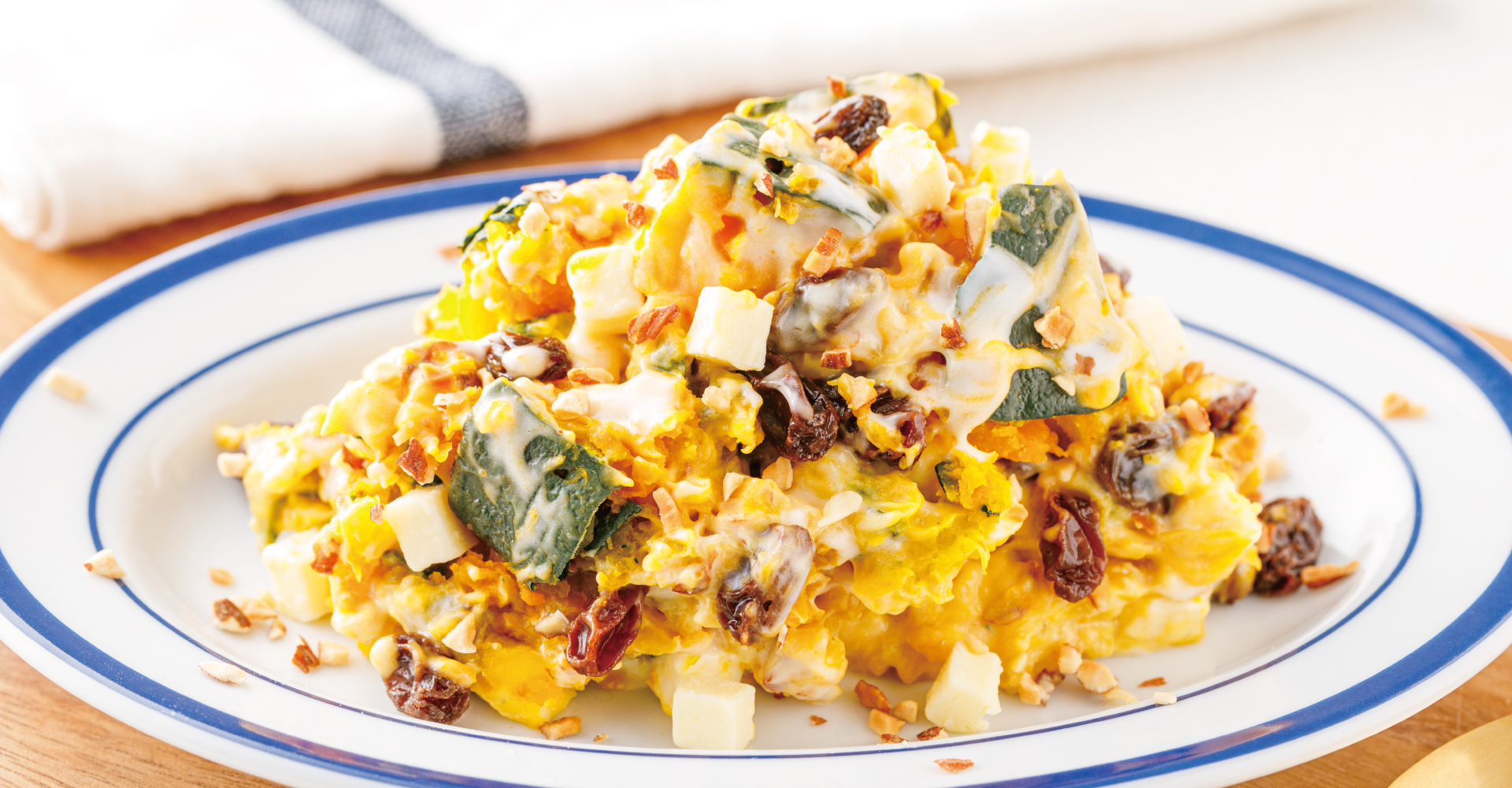 【11月限定の月替わりセット】旬を楽しむ！クリーミーセット 恋するマロンかぼちゃのクリームチーズサラダ料理写真