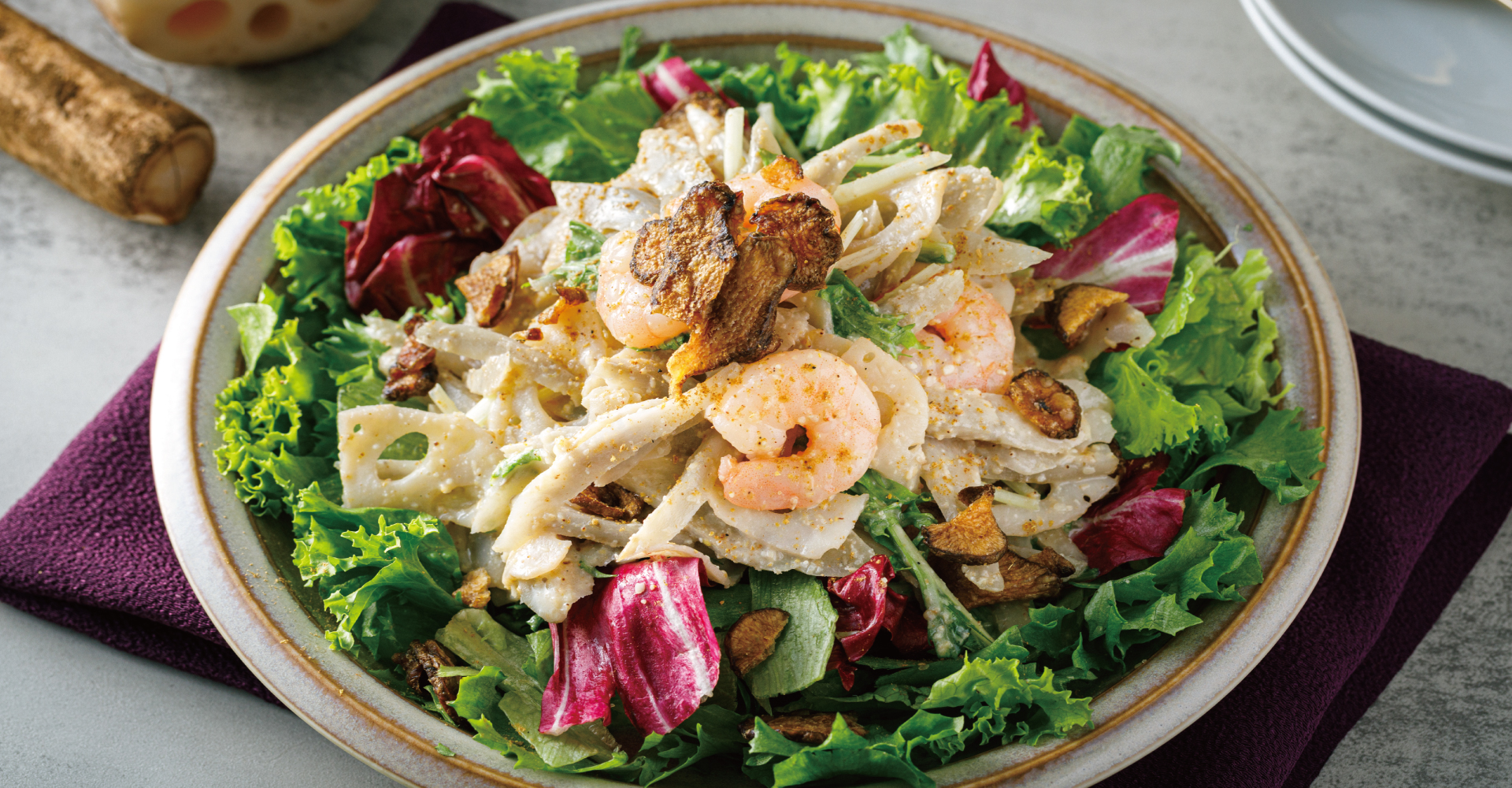 【12月限定の月替わりセット】年末ヘルシーセット 和田さんのごぼうと海老の山椒マヨサラダの料理写真