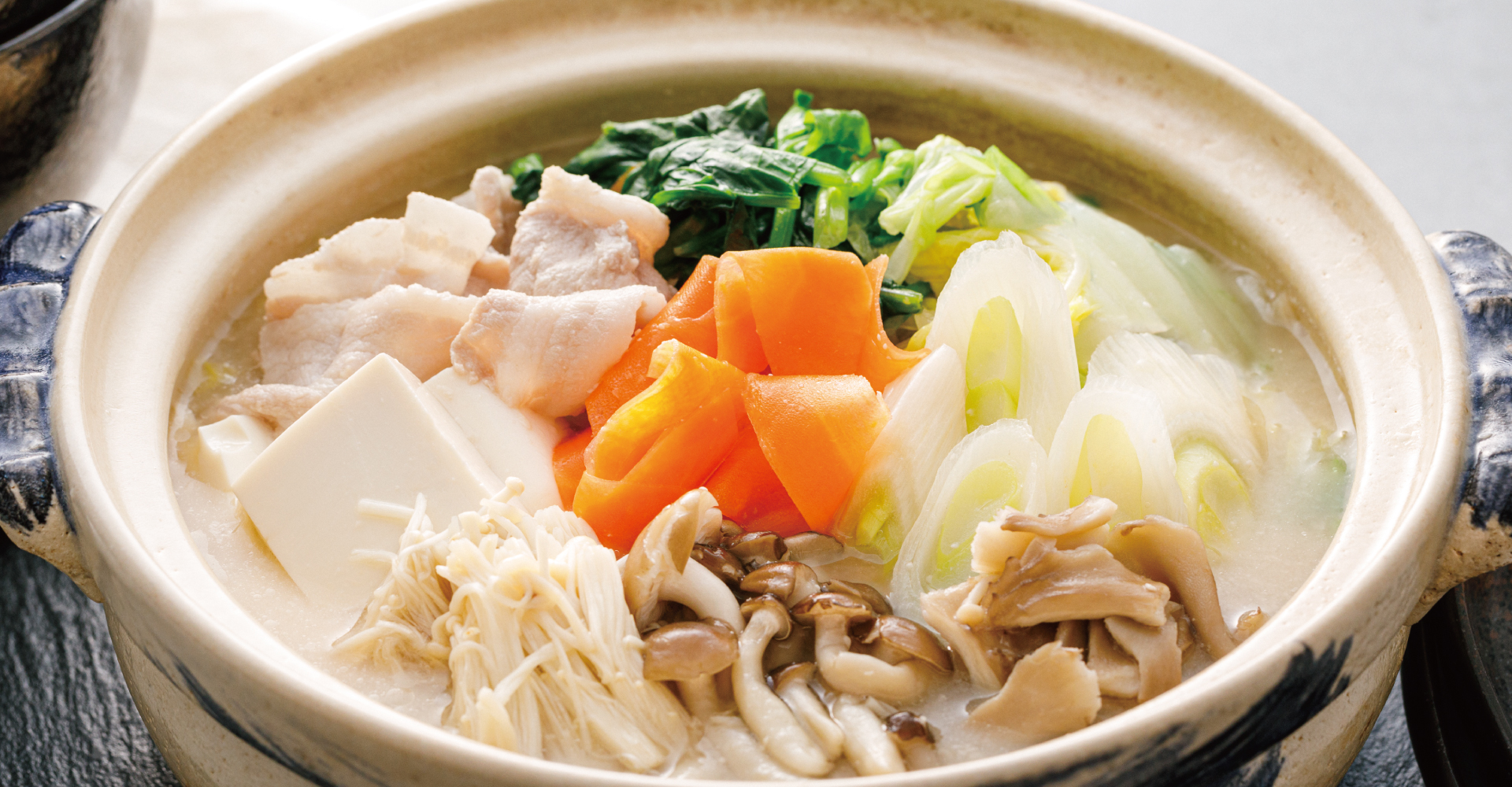 【1月限定の月替わりセット】和を感じるセット 八海山酒粕のまろやか野菜鍋の料理写真