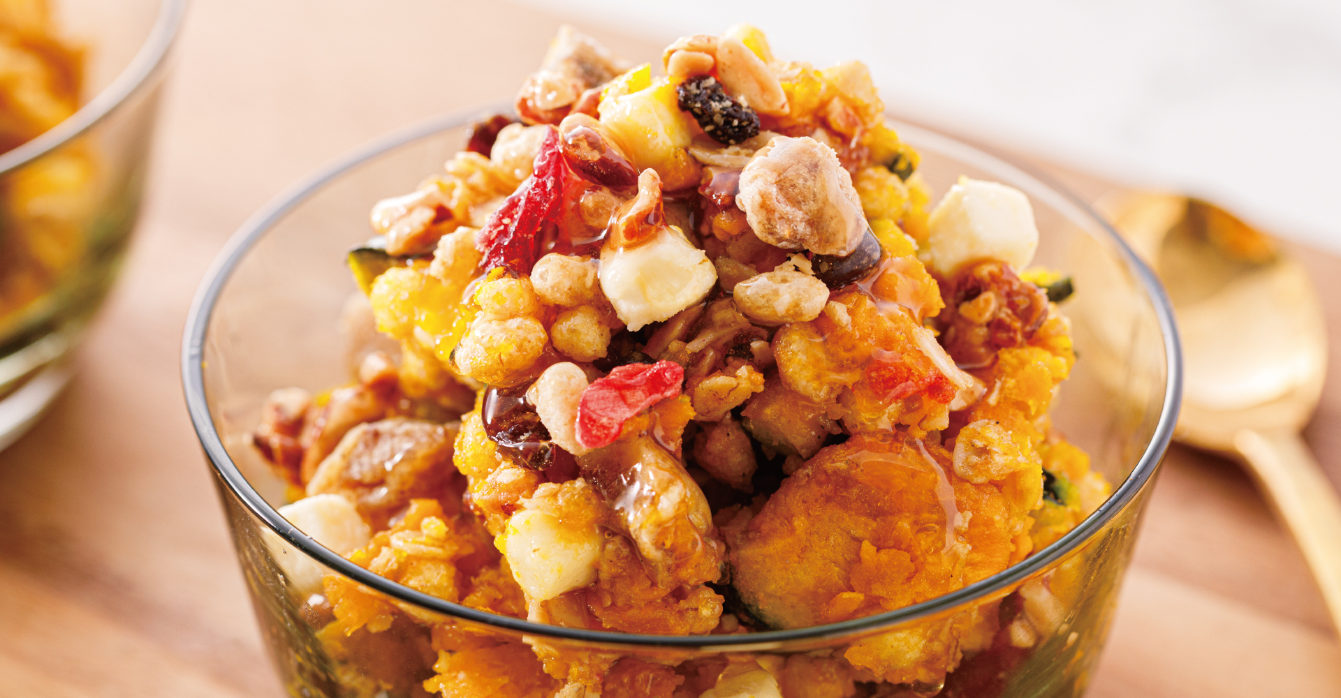 恋するマロンかぼちゃといちじくのデザートサラダの料理写真