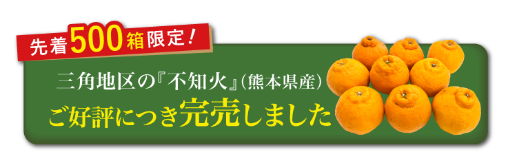 【バイヤー厳選】三角地区の『不知火（しらぬい）』（熊本県産）