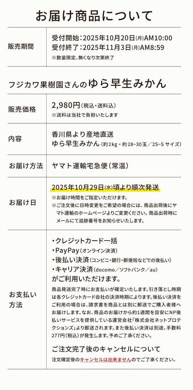 【産地直送】フジカワ果樹園さんのゆら早生みかん（香川県産）