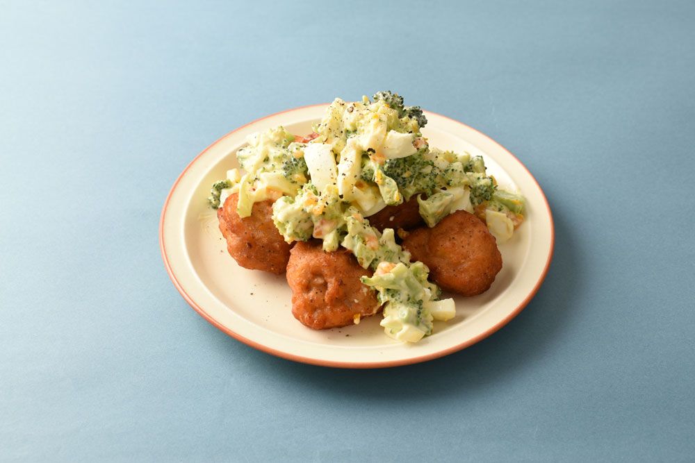 唐揚げのブロッコリータルタルソース