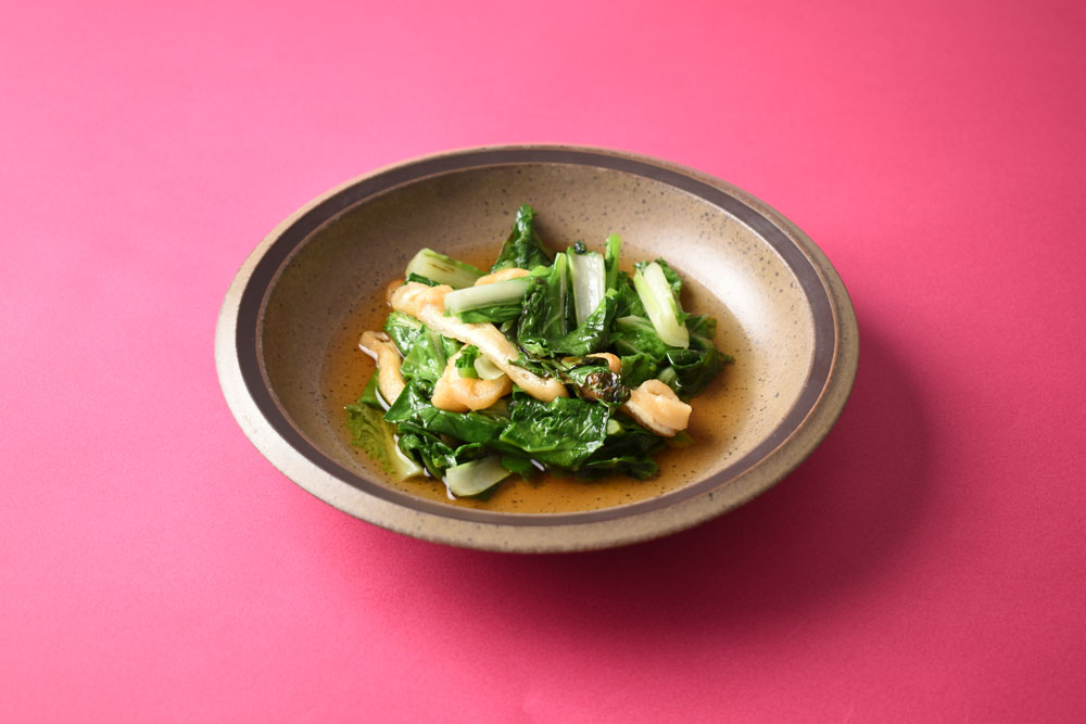 おいしい菜と山東菜の春の焼き浸し