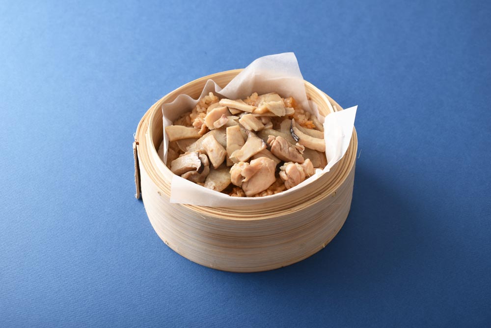 鶏ごぼうときのこの炊き込みおこわ